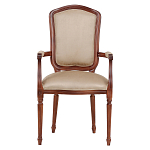 Стул с подлокотниками из натурального бука бежевый Solid Luxury варинант исполнения - 1 | Loft Concept в Москве