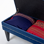 Мягкая банкетка на черных ножках с зоной для хранения Casket Blue варинант исполнения - 4 | Loft Concept в Москве