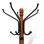 Вешалка напольная деревянная с черными металлическими крючками Noble Branches варинант исполнения - 2 | Loft Concept в Москве