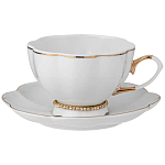 Чайный сервиз из фарфора со стразами на 6 персон 15 предметов Shine Porcelain варинант исполнения - 1 | Loft Concept в Москве