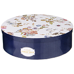 Чайный набор из фарфора темно-синий с рисунком цветов на 6 персон 12 предметов 280 мл Garden Whisper Porcelain Set  варинант исполнения - 6 | Loft Concept в Москве