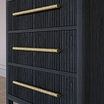 Комод Primo с 3 выдвижными ящиками Черный дуб варинант исполнения - 3 | Loft Concept в Москве