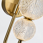 Бра цвета латунь с 6-ю рифлеными плафонами шаровидной формы Alora варинант исполнения - 3 | Loft Concept в Москве