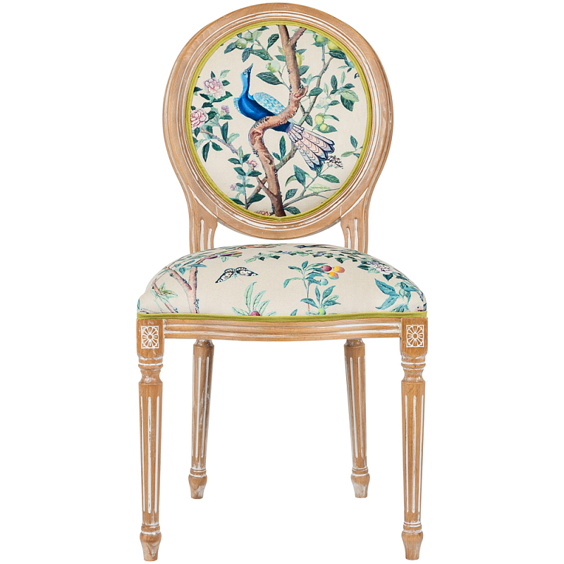           Beige Green Chinoiserie Blue Bird Chair      | Loft Concept 
