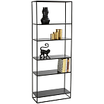 Металлический стеллаж Menzie Black Wide Metal Rack варинант исполнения - 1 | Loft Concept в Москве