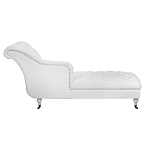 Кушетка белая с мягкой обивкой из велюра Michael Couch варинант исполнения - 2 | Loft Concept в Москве