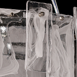 Люстра круглая с подвесными прямоугольными пластинами из стекла Glacier Panels варинант исполнения - 9 | Loft Concept в Москве