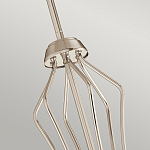 Люстра цвета никель с 6-ю рифлеными стеклянными плафонами и изогнутым каркасом Kichler варинант исполнения - 5 | Loft Concept в Москве