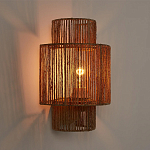 Бра с плетенным из джута плафоном Jutti H30 см варинант исполнения - 2 | Loft Concept в Москве