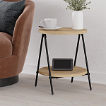 Стол приставной с 2-мя круглыми столешницами из дерева ESSEL OAK варинант исполнения - 7 | Loft Concept в Москве