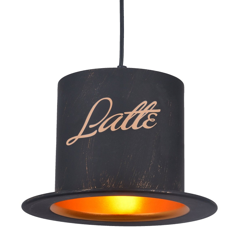   Pendant Lamp vintage Banker Bowler Hat LATTE I    | Loft Concept 