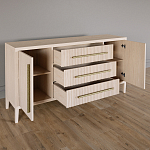 Буфет Primo с тремя ящиками и двумя фасадами Светлый дуб варинант исполнения - 3 | Loft Concept в Москве