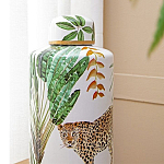 Ваза фарфоровая с ручной росписью Leopard Collection  варинант исполнения - 5 | Loft Concept в Москве