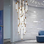 Люстра в современном стиле с 30-ю каскадными светодиодными лампами Golden LED Rain варинант исполнения - 2 | Loft Concept в Москве