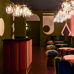 Обои ручная роспись Chez Nina by India Mahdavi Standard colourway on Perfect Green slub silk варинант исполнения - 1 | Loft Concept в Москве