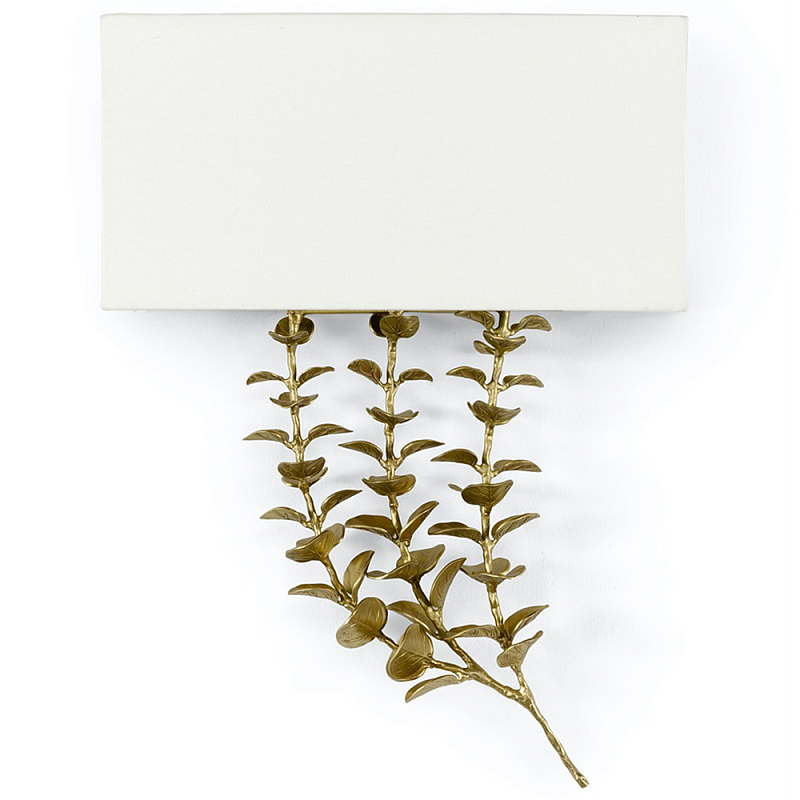  Brass Eucalyptus Branches Lampshade Wall Lamp     | Loft Concept 