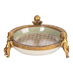 Чаша фарфоровая на бронзовых ножках в виде ангелов Porcelain Angels of Paradise варинант исполнения - 1 | Loft Concept в Москве