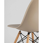 Пластиковый стул на ножках из массива бука Eames Beige варинант исполнения - 3 | Loft Concept в Москве