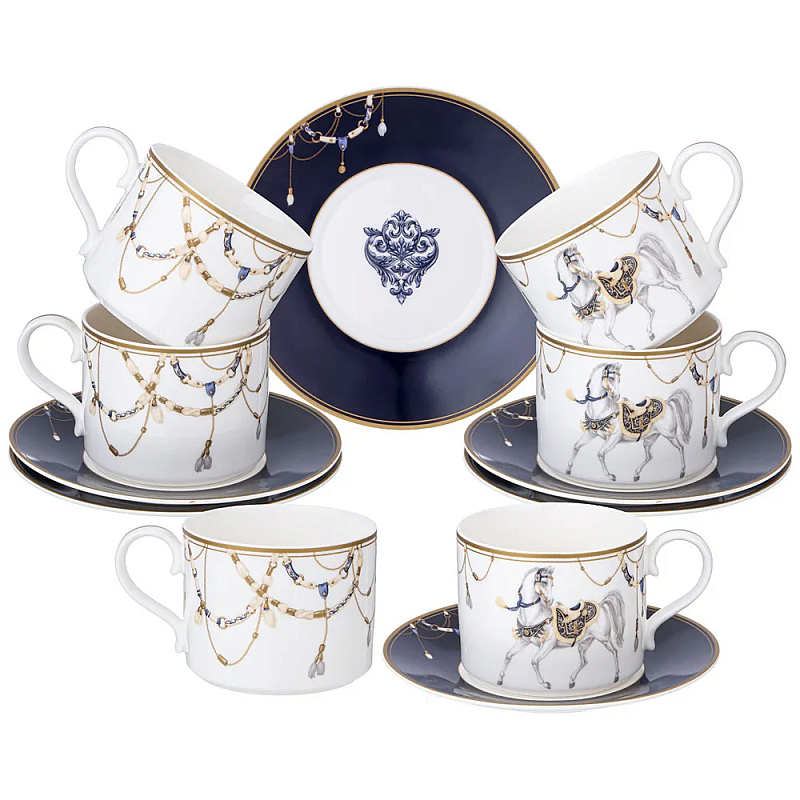         6  12  Porcelain Horse Set       | Loft Concept 