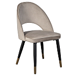 Стул велюровый серо-бежевый Schelde Gray Beige варинант исполнения - 2 | Loft Concept в Москве