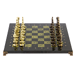 Шахматы Ренессанс из бронзы с доской из натурального камня Змеевик Decorative Thematic Chess варинант исполнения - 1 | Loft Concept в Москве