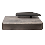 Столик журнальный квадратный  с полкой Sculptural Marble Accent с мрамором  варинант исполнения - 1 | Loft Concept в Москве