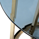 Столик журнальный золотой с темным стеклом Tastiness варинант исполнения - 1 | Loft Concept в Москве