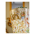 Кашпо с растительным и животным орнаментом на бронзовых ножках Turquoise Blooming Garden варинант исполнения - 7 | Loft Concept в Москве