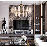 Люстра двухъярусная круглая с текстурными цилиндрическими плафонами Glimpse варинант исполнения - 10 | Loft Concept в Москве