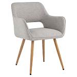 Стул в рогожке серого цвета NEASAN STOOL варинант исполнения - 1 | Loft Concept в Москве