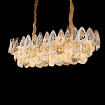 Люстра овальная с многослойными белыми и прозрачными подвесками Character Chandelier варинант исполнения - 5 | Loft Concept в Москве