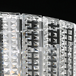 Люстра круглая на цепи цвета хром с прозрачными рельефными хрустальными пластинами Textured Glass Chandelier варинант исполнения - 8 | Loft Concept в Москве