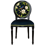 Стул чёрный из натурального бука с изображением птица в саду Blooming Magnolias варинант исполнения - 1 | Loft Concept в Москве