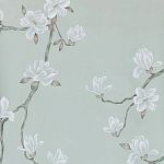 Обои ручная роспись Magnolia Canopy Original Colourway on Adam Grey dyed silk варинант исполнения - 1 | Loft Concept в Москве