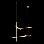 Люстра с 6-ю  пересекающимися цилиндрическими плафонами на тонких тросах Trumpet tube варинант исполнения - 7 | Loft Concept в Москве