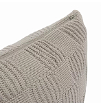 Подушка из хлопка рельефной вязки серого цвета Eden Line варинант исполнения - 2 | Loft Concept в Москве