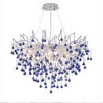 Люстра с синими стеклянными подвесками в форме капель FAIRYTREE Light варинант исполнения - 5 | Loft Concept в Москве