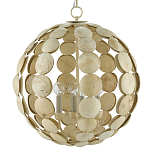 Люстра в форме шара с декором из круглых декоративных элементов Texture Discs варинант исполнения - 2 | Loft Concept в Москве