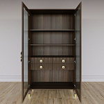 Дизайнерский шкаф витрина Elsa Dreams Walnut с 4-мя ящиками варинант исполнения - 6 | Loft Concept в Москве