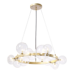 Люстра круглая подвесная с 15-ю прозрачными шарообразными плафонами из стекла Iona chandelier варинант исполнения - 1 | Loft Concept в Москве