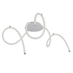 Люстра белого цвета с тремя изогнутыми светодиоидными плафонами Luke Lampco Tracer Lamp варинант исполнения - 1 | Loft Concept в Москве