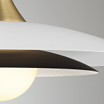 Подвесной светильник с плафоном в форме плоского купола и белой шарообразной лампой Eurofase варинант исполнения - 10 | Loft Concept в Москве