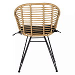 Стул с ротанговым плетением Wicker Half Chair с подлокотниками варинант исполнения - 2 | Loft Concept в Москве
