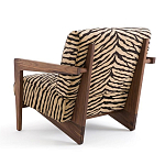 Кресло с обивкой из шенилла с тигровым принтом Tiger Chair варинант исполнения - 3 | Loft Concept в Москве