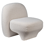 Кресло без подлокотников с обивкой из белой ткани букле Pacification варинант исполнения - 1 | Loft Concept в Москве