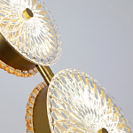  Подвесной светильник с плафонами из рельефного стекла Peony Glass Bronze Two варинант исполнения - 4 | Loft Concept в Москве