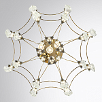 Люстра подвесная из металла с хрустальными подвесками прозрачного цвета Quasar 41 варинант исполнения - 4 | Loft Concept в Москве