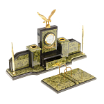 Настольный письменный набор из змеевика  и бронзы с декором в виде орла в подарочной упаковке Successful Leader варинант исполнения - 2 | Loft Concept в Москве