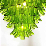 Люстра из семи ярусов зеленого стекла Independence варинант исполнения - 4 | Loft Concept в Москве