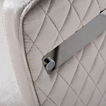 Стул серый велюровый со стеганной спинкой Focus on Convenience варинант исполнения - 2 | Loft Concept в Москве